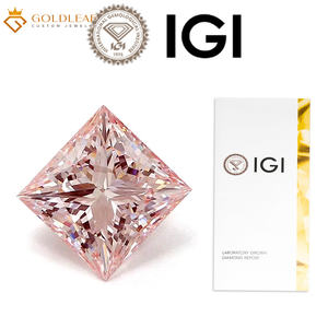เพชร CVD สีชมพูแฟนซี รูปทรงสี่เหลี่ยมเจ้าหญิง ขนาด 2 กะรัต 3 กะรัต ระดับความสะอาด VVS เพชรเลี้ยงในห้องปฏิบัติการ สำหรับเครื่องประดับชั้นดี - Product Image 6
