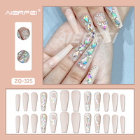 Faux ongles à presser en ABS pleine couverture style français pour application sur les doigts, marque OEM