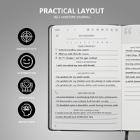 Journal de gratitude, planificateur d'auto-maîtrise, carnet de suivi d'habitudes personnalisé, format A5, couverture rigide, pour la fixation quotidienne d'objectifs et la réflexion sur la pleine conscience