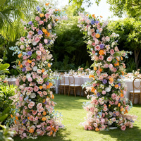 Arche de décoration de mariage, toile de fond florale, art floral, style campagnard, arche de fleurs, événement, fleurs artificielles