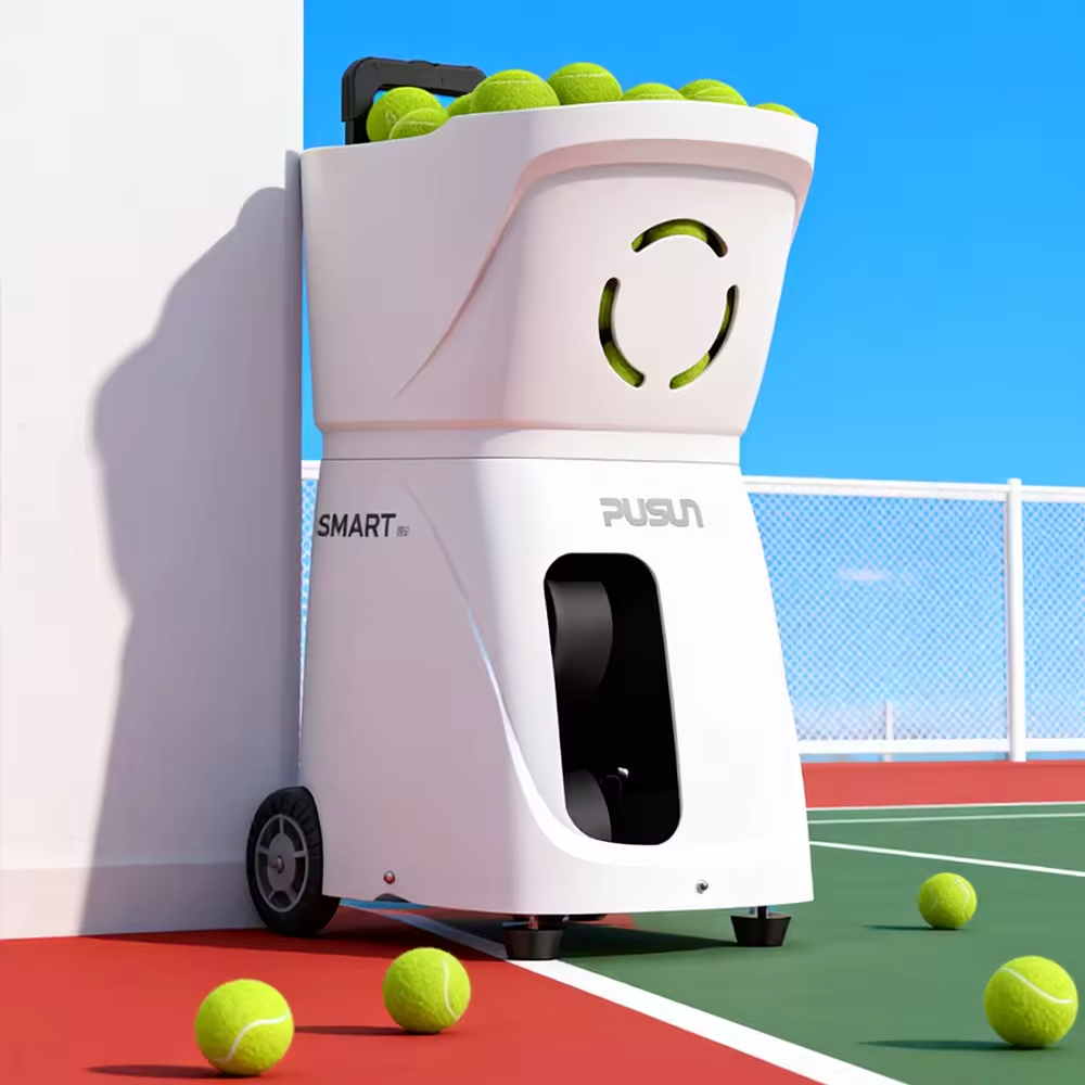 PUSUN PT Smart Pri Automatic Tennis Ball Machine App Controlled Portable Training Launcher for Players