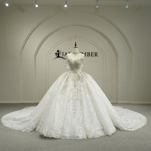 Vestido de Novia Moderno Gt26064 con Lentejuelas, Apliques de Cuentas y Cristales, Escote Corazón, Espalda Descubierta, Estilo Princesa, Diseño Personalizable - Product Image 1