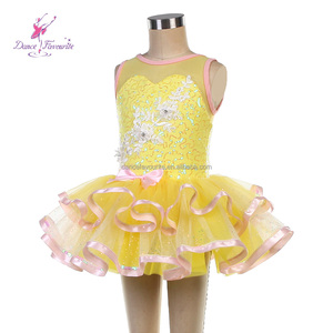 <span class=keywords><strong>Tutù</strong></span> da balletto <span class=keywords><strong>giallo</strong></span> con corpetto di paillettes C26043, abbigliamento da danza per bambini, <span class=keywords><strong>tutù</strong></span> da balletto per spettacoli teatrali - Product Image 4