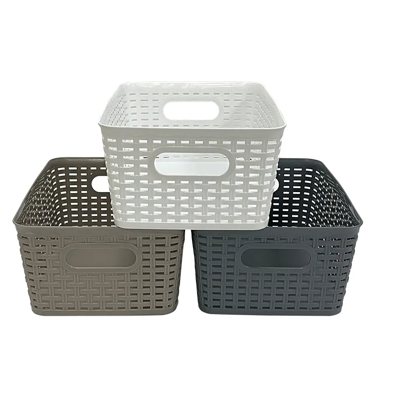 Trên bán giá rẻ PP nhà bếp phòng ngủ Organizer nhựa lưu trữ Basket với xử lý văn phòng bàn Organizer