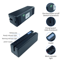 Lecteur/enregistreur de cartes à bande magnétique FUWEI MSR909BT, lecteur VIP, norme ISO/ANSI, -10~+60, USB, mini, portable