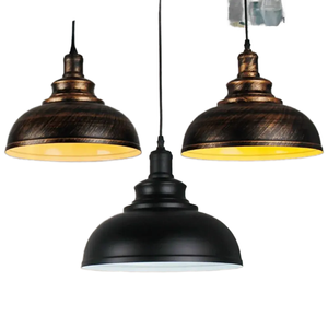 Contemporary Minimalist Metal LED Wrought Iron Chandelier Black <strong>Copper</strong> Silver Pot Lid <strong>Lamp</strong> Industrial Dining Restaurant Light - Product Image 5