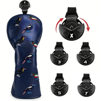 Housse de tête de club de golf en cuir PU, cuir véritable, toile, maille, néoprène, nylon, laine, acrylique, polyester, matériaux de haute qualité