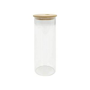Bouteille d'eau en verre en forme de canette de bière 18 oz, gobelet vierge pour sublimation, gobelet transparent 18 oz, bocal Mason avec couvercle et paille - Product Image 1