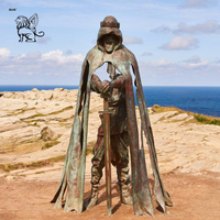 BLVE extérieur jardin rétro grandeur nature Antique métal abstrait médiéval chevalier Sculpture Bronze roi Arthur Statue