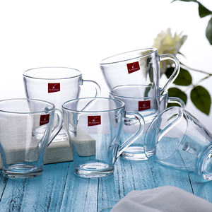 Classic <strong>Latte</strong> Cappuccino Mug with Simple Style with Handle <strong>Glass</strong> - Product Image 3