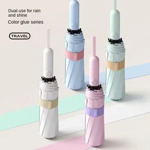 Nouveau parapluie de voyage pliant entièrement automatique à dix baleines, revêtement coloré, protection UV, logo chinois, vente en gros - Product Image 2