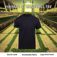 T-shirt à manches courtes pour homme, coupe classique, col rond, en coton tricoté, couleur unie, motif lettres, logo et marque textuelle, style vintage, taille 47