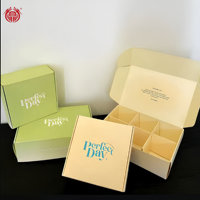 Boîtes pliantes de luxe à expédition rapide pour colis postaux, en carton recyclé, avec séparateurs, pour cadeaux, impression personnalisée
