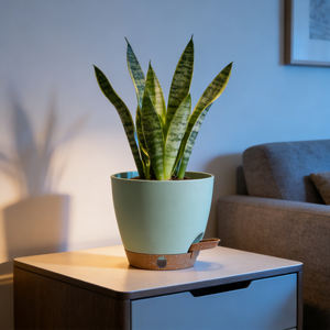 Fabrieksleverancier Zelfwatergevende Duurzame Waterbesparende Plastic Balkon Kantoor Binnenplaats Bloempot Lui Tuinier Bloempot - Product Image 4