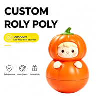 Figurine personnalisée en PVC injecté en forme de citrouille, décoration de bureau, ornement, cadeau promotionnel, souvenir d'entreprise