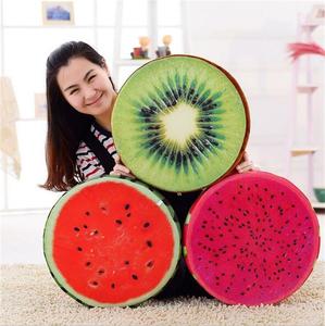 Peluche créative en forme de fruit 3D, pastèque simulée, super douce, en coton PP et éponge de polyester, coussin de canapé, cadeau, vente en gros - Product Image 5