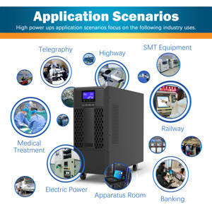 UPS en Línea de Larga Duración, 10KVA 9KW, Sistema de Alimentación Ininterrumpida Industrial para Hogar/Médico/Industrial/Computación, OEM/ODM - Product Image 5