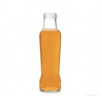 Bouteilles de jus en verre Sishang 315 ml, transparentes et rondes, avec couvercles et étiquettes – Vente directe et personnalisation