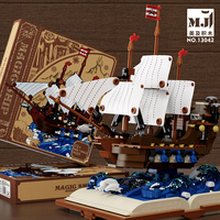 MJ13042 925 pièces ABS plastique bricolage blocs de construction briques mer impériale cuirassé bateau bateau pour enfants cadeau jouets