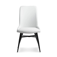Chaise de salle à manger nordique en métal noir meubles de salle à manger rembourrés de style industriel pour la maison