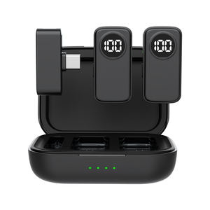 Microphone cravate à condensateur sans fil SX56AI avec suppression du bruit, connecteur de type C, portable pour la diffusion en direct en extérieur - Product Image 3