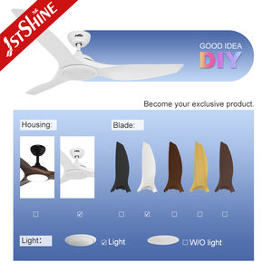 1stshine LED <span class=keywords><strong>ventilateur</strong></span> de plafond moderne haut débit d'air trois pales en plastique réglage de l'heure <span class=keywords><strong>ventilateur</strong></span> de plafond lumière - Product Image 4