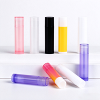 Tube en plastique PP vide personnalisé pour cosmétiques, 5g, blanc, noir, rose, violet, avec capuchon, pour rouge à lèvres et brillant à lèvres, vente en gros