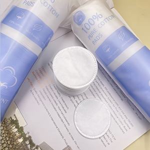 100% coton biologique rond hypoallergénique bambou démaquillant tampons pour le visage pur coton cosmétique coton tampons - Product Image 2