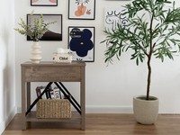 Panier de rangement en bois tissé à la main ventre en jonc de mer avec couvercle Rectangle plat pour Pot de fleur petit rotin décoratif tissé herbe de mer