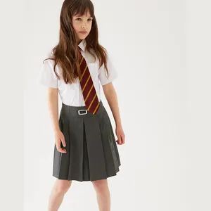 Fabricantes de uniformes escolares para niñas, falda con pliegues permanentes