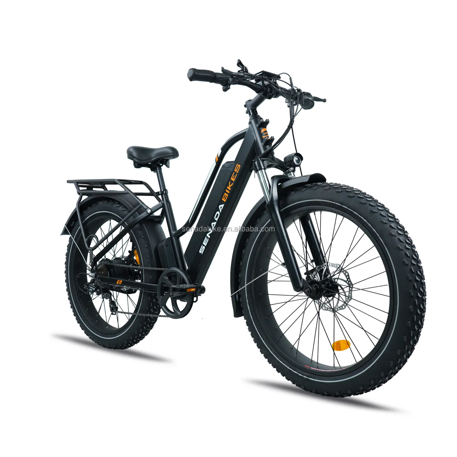 دراجة Senada الكهربائية 20 بوصة بقوة 48 فولت 15 أمبير/ساعة إطارات عريضة دراجات جبلية بسرعة 50 كم/ساعة