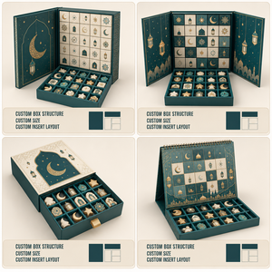 Custom Logo Rigid Advent Calendar Paper <b>Box</b> 24 Drawers Foldable Gift Packaging <b>Box</b> for Cosmetics and Holiday <b>Favors</b> - Product Image 2