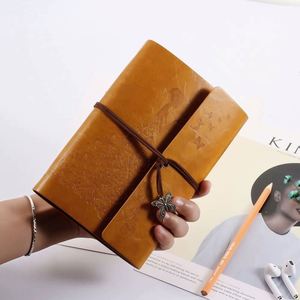 Handmade Thick Leather Address Book A5 Hardcover Notebook with Thread <b>Sewing</b> Binding Customizable for Women Girls and Gift <b>Box</b> - Product Image 1