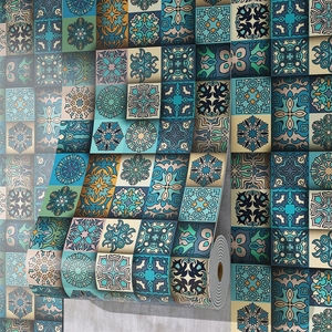 Pegatinas de <span class=keywords><strong>pared</strong></span> autoadhesivas Mandala, azulejos de cocina, impermeables <span class=keywords><strong>para</strong></span> sala de estar y dormitorio, decoración del hogar - Product Image 1
