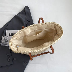 Bolso <span class=keywords><strong>de</strong></span> hombro para mujer, bolsos <span class=keywords><strong>de</strong></span> diseñador, bolso ecológico <span class=keywords><strong>de</strong></span> paja, minimalista, para verano, trabajo, viajes, versátil, <span class=keywords><strong>de</strong></span> gran capacidad, para <span class=keywords><strong>la</strong></span> <span class=keywords><strong>playa</strong></span> - Product Image 6