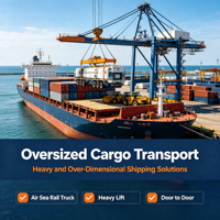 Transport de marchandises surdimensionnées par voie maritime, ferroviaire et routière, solutions d'expédition de charges lourdes et de marchandises de grande dimension, transitaire porte-à-porte