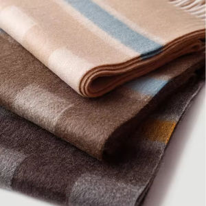 Bufanda Larga de Lana con Borde Sólido y en Contraste, con Borde de Borlas a Juego, Duradera y Antibacteriana, para Hombre y Mujer - Product Image 2