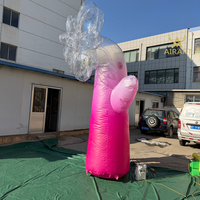 Fleur gonflable rose dégradé transparente en forme de soleil pour la décoration de festivals de musique