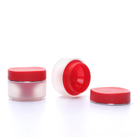 Pots de poudre acrylique ongles acryliques uv gel pot cosmétique crème de beauté conteneur avec couvercles de rose mate givré