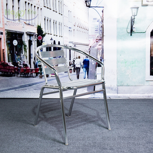 Outdoor Aluminium Stackable Chair Cafe <strong>Garden</strong> Portable Modern Restaurant Cafe Furniture Dining Chairs for Events - Product Image 4