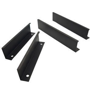 Pegangan kabinet laci lemari pakaian dapur aluminium Aloi pegangan tarik tersembunyi tepi jari pegangan kabinet hitam Matt - Product Image 3