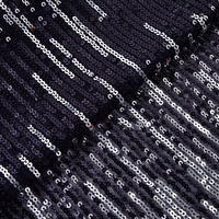 Nouveau tissu en maille élastique brodé de paillettes transparentes à rayures dégradées bicolores de 3 mm de haute qualité pour robe tendance