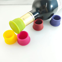 Bouchons de vin en silicone réutilisables, couvercles de bouteilles en verre, bouchons de vin anti-fuite pour garder les boissons fraîches scellées