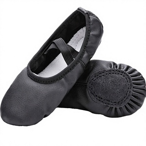 <b>Soft</b> Faux Leather Ballet <b>Shoes</b> Split Sole Rubber Outsole All Seasons Dance Wear Kids Adults Flat Dance <b>Shoes</b> Low MOQ OEM ODM DDP - Product Image 3