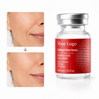 Sérum Visage Hydratant et Raffermissant au Collagène Hydrolysé, Effet Éclat, Faible MOQ, OEM ODM, Flacon en Verre