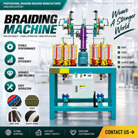 Machine à tresser personnalisable série 90, 16 brins, pour la fabrication de cordes et de filets de pêche tressés