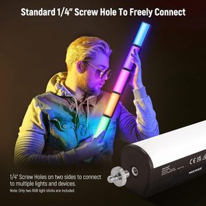 <span class=keywords><strong>NEEWER</strong></span> Lot de 2 lampes magnétiques RVB 360 ° Full Color Handheld Tube Light LED Stick Photography Wand Mini Fill Video Light - Product Image 4
