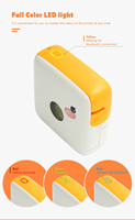 Printer Label Portabel Mini Saku Genggam untuk Stiker Barcode Thermal Pembuat Label Nama dengan Baterai 1200mAh