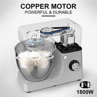 Robot pâtissier automatique Kichan Appliances OEM électrique 6 vitesses 1500W avec bol en acier inoxydable de 6,5 L pour la préparation de gâteaux