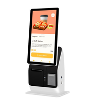 Kiosco de Pedidos Automático de Autoservicio para Restaurantes de 21.5 Pulgadas con Pantalla Táctil, Escáner QR, Impresión de Recibos, Soporte SDK para Pagos de Pedidos
